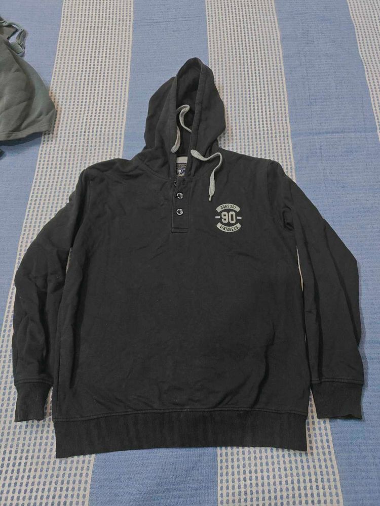 Vintage Style black Hoodie