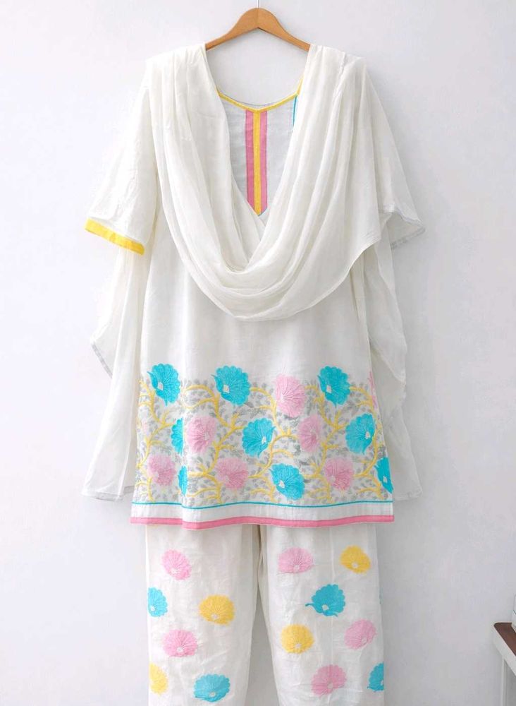 🌸 Beautiful Cotton Kurta Set with Dupatta | Soft