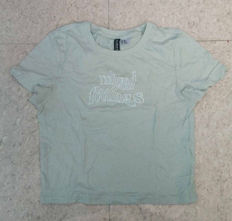 H&amp;M Mint 'Mixed Feelings' Tee