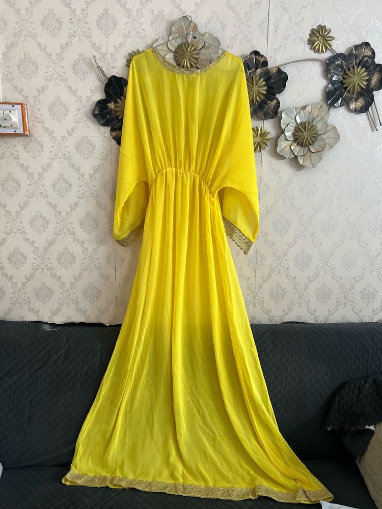 Vibrant Yellow Ethnic Gown