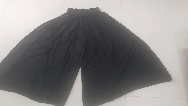 BLACK - Wide Leg Palazzo Pants