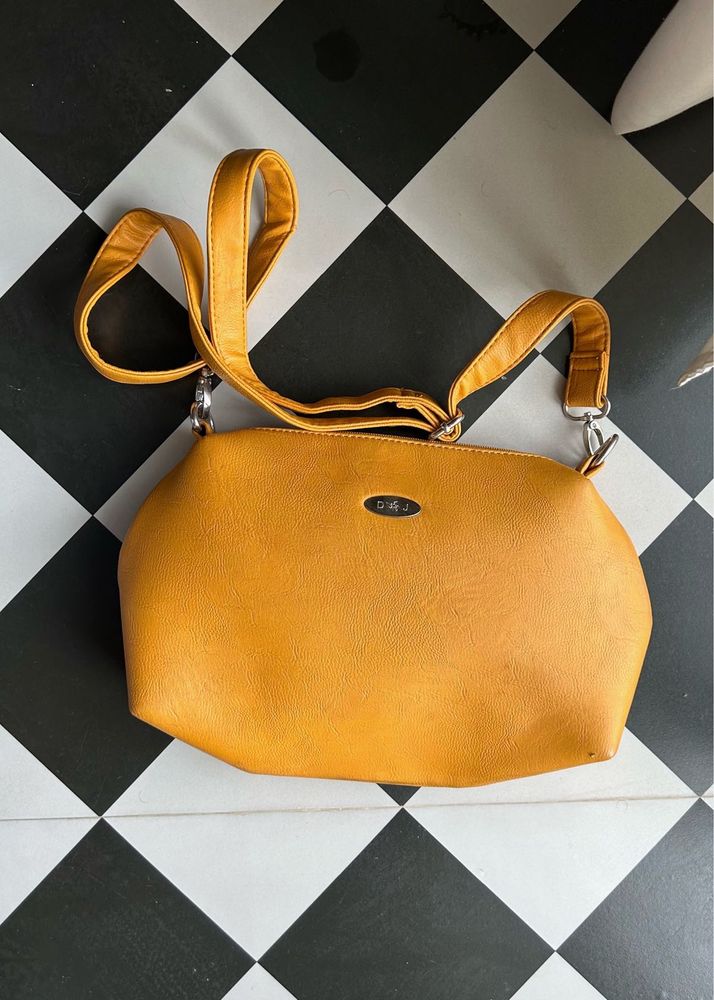 Retro Mustard Yellow Shoulder Bag