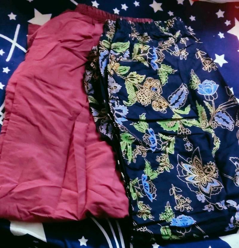 Beautiful Floral and cotton palazzo combo 2