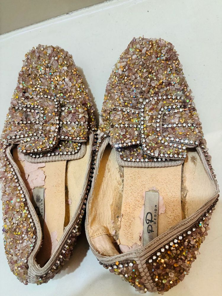 Sparkling Embellished Flats