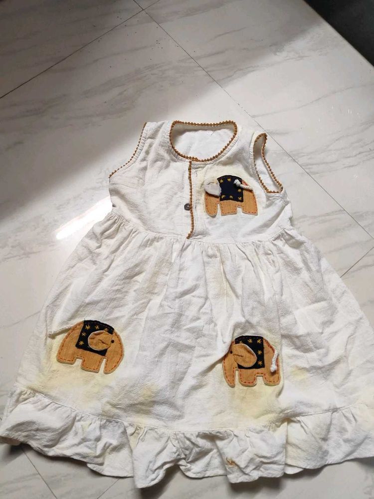 Cute Elephant Baby Dress