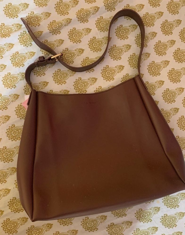 Minimalist Brown Shoulder Bag for college