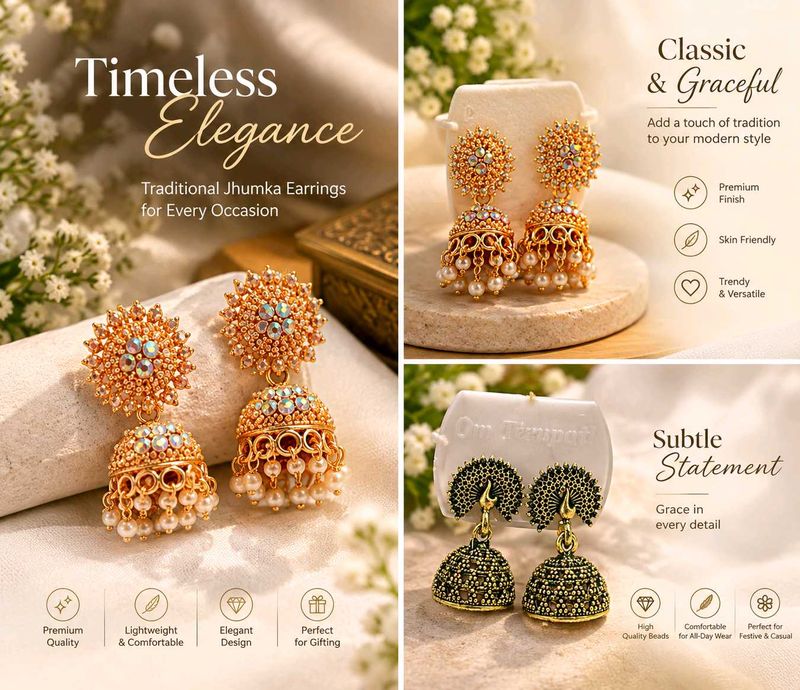 Elegant Jhumka Earrings for Women