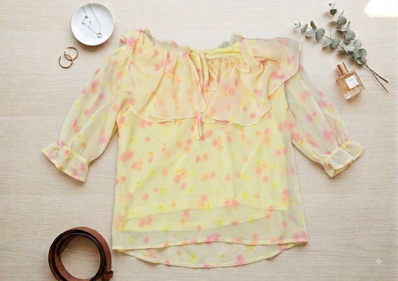 Cute Floral Print Blouse