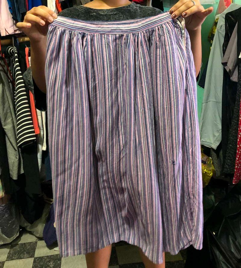 Striped Midi Skirt