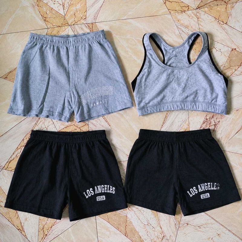 3 Shorts + 1 Sports Bra Combo