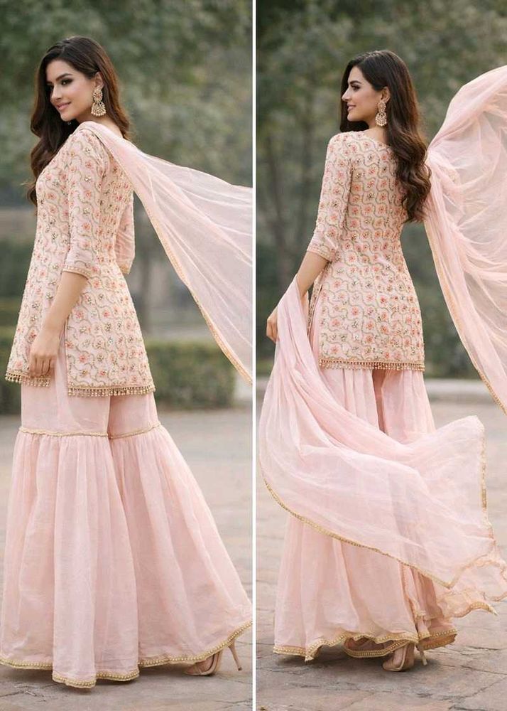 Elegant Pink Gharara set..!!