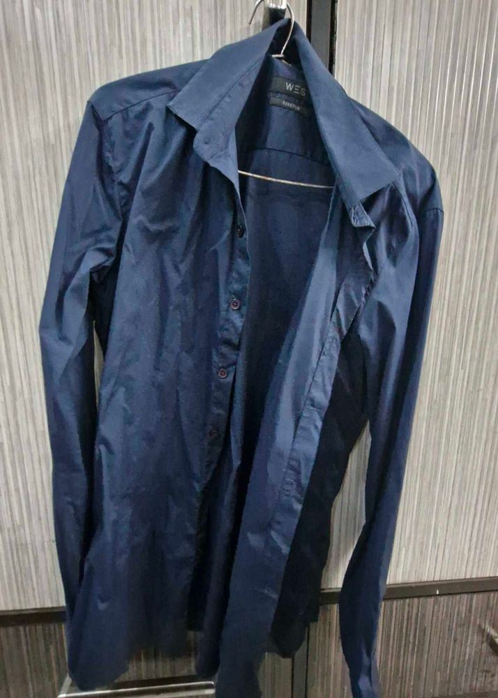 Men's Navy Blue Formal Shirt