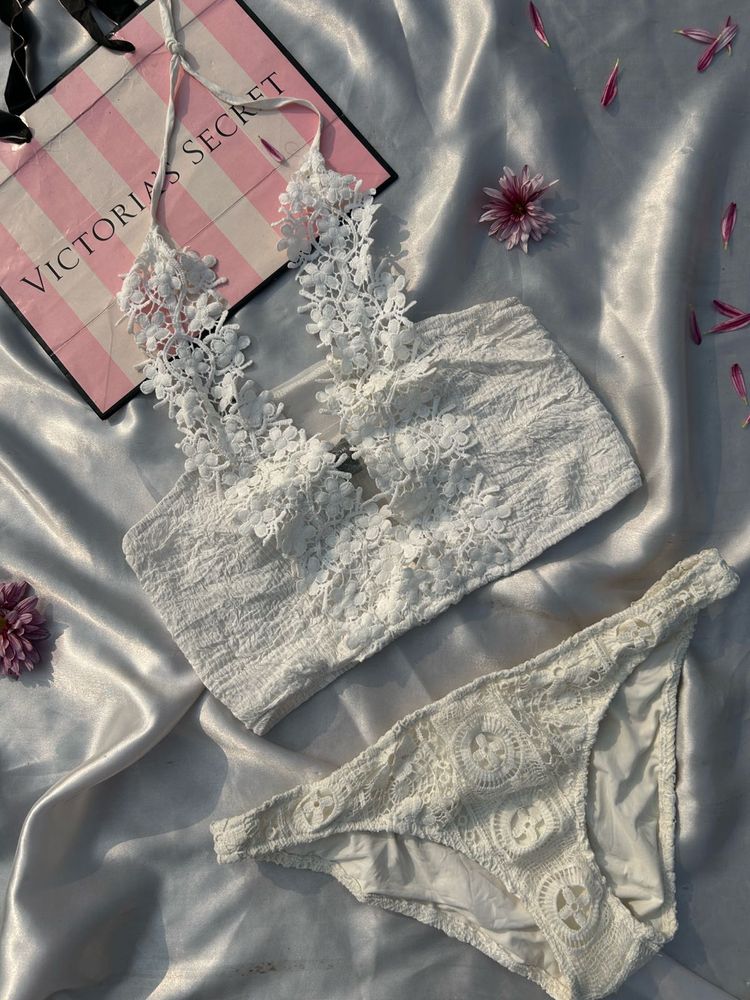Floral Lace Bikini Set