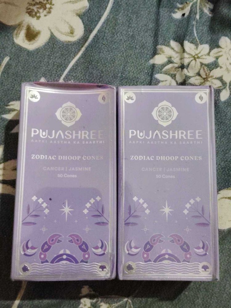 Pujashree Zodiac Dhoop Cones - Cancer/Jasmine pack