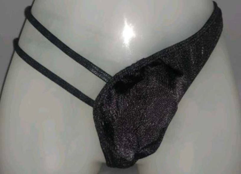 Mens Black Thong Panty
