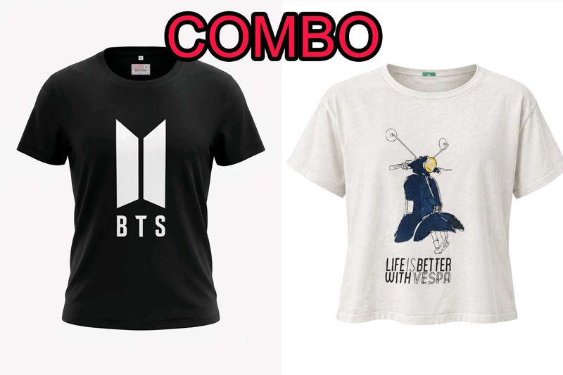 BTS &amp; Vespa Graphic Tee Combo