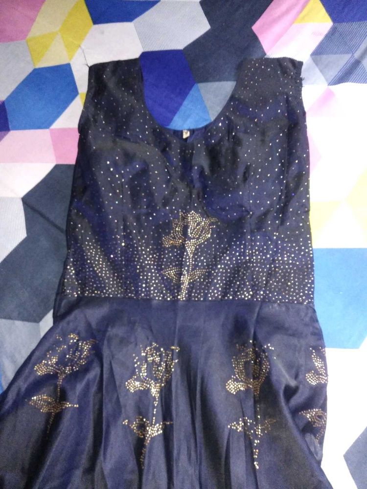Elegant Navy Blue Ethnic Gown