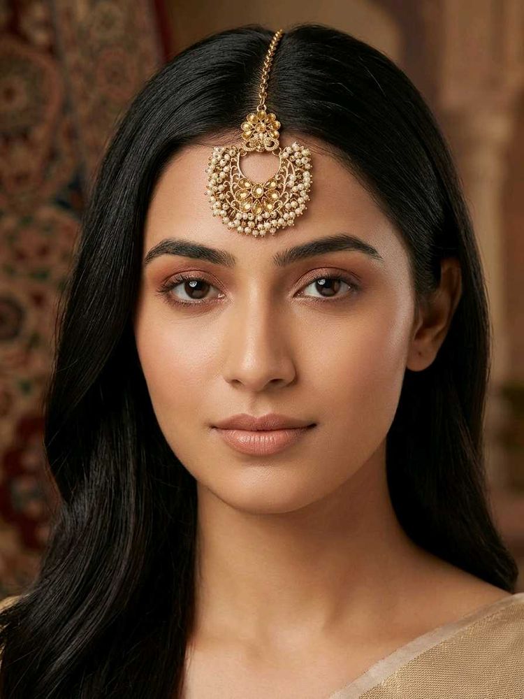 Elegant Pearl Maang Tikka