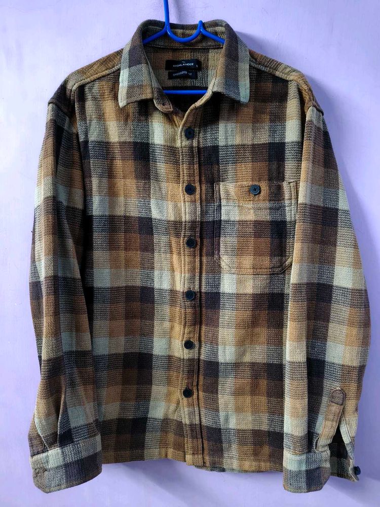 Baggy Flannel Checkered Shirt 🤎