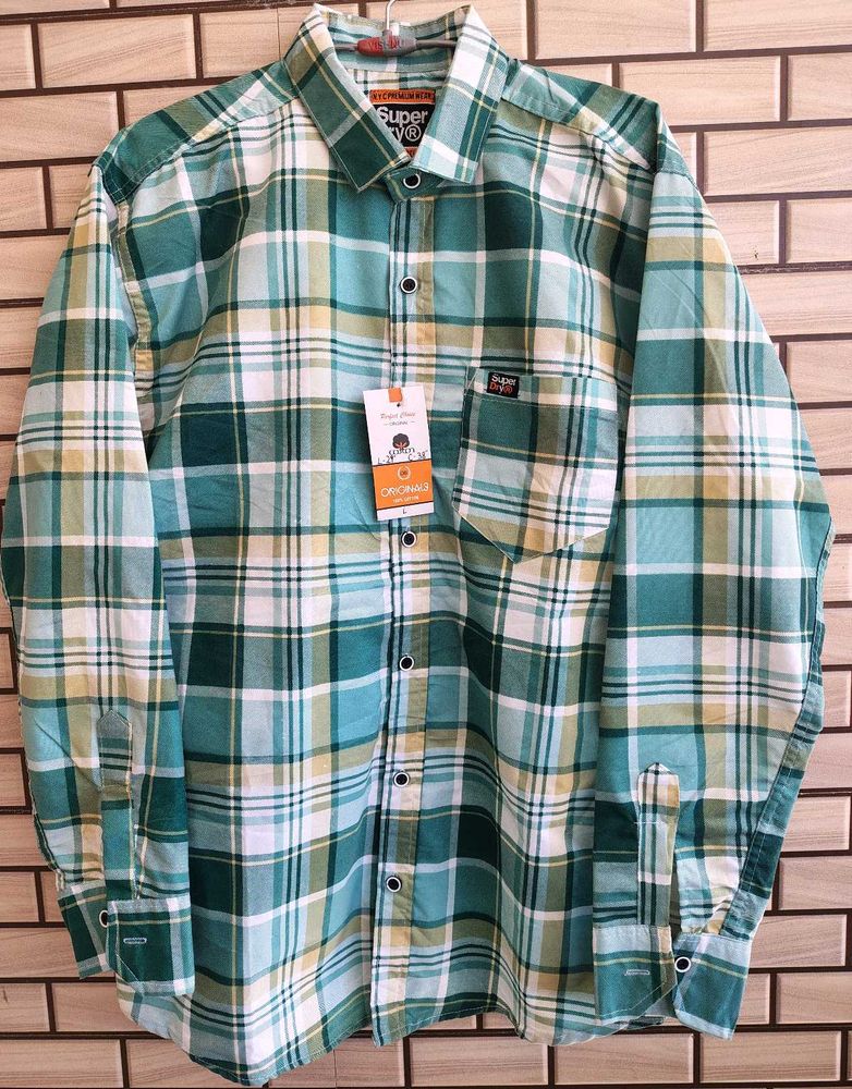 Superdry Men's Plaid Long Sleeve Shirt