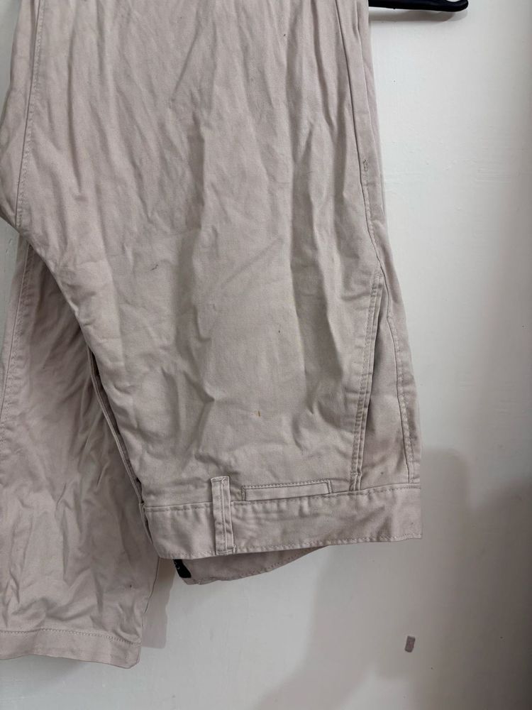 Men's Beige Casual Trousers