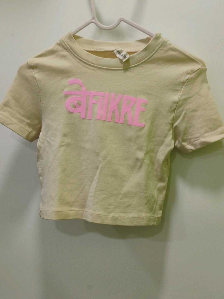 Be Fikre Graphic Crop Top