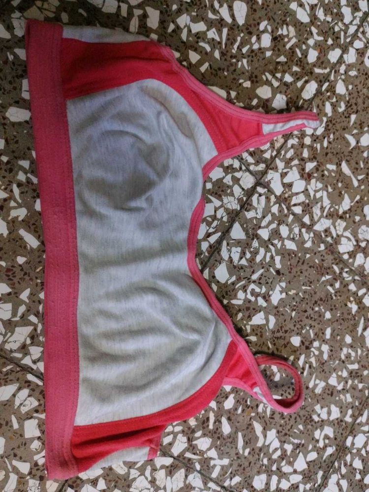 Comfy Pink &amp; Grey Sports Bra