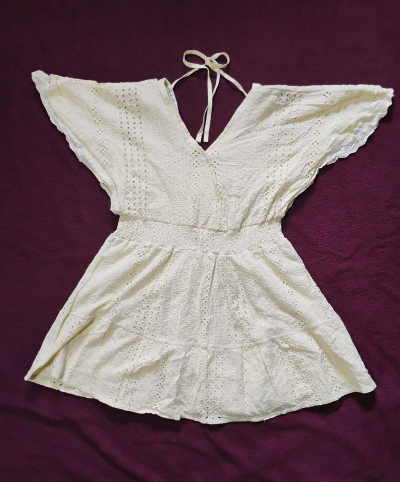 Light Or Butter Yellow Mini Dress