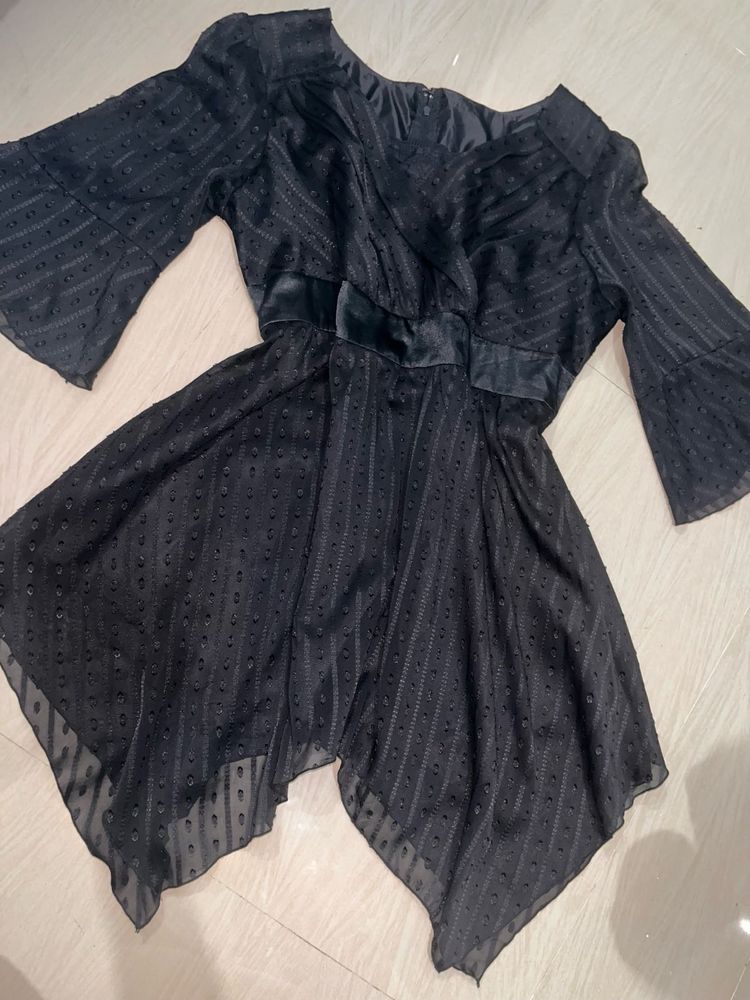 Elegant Black Sheer tops