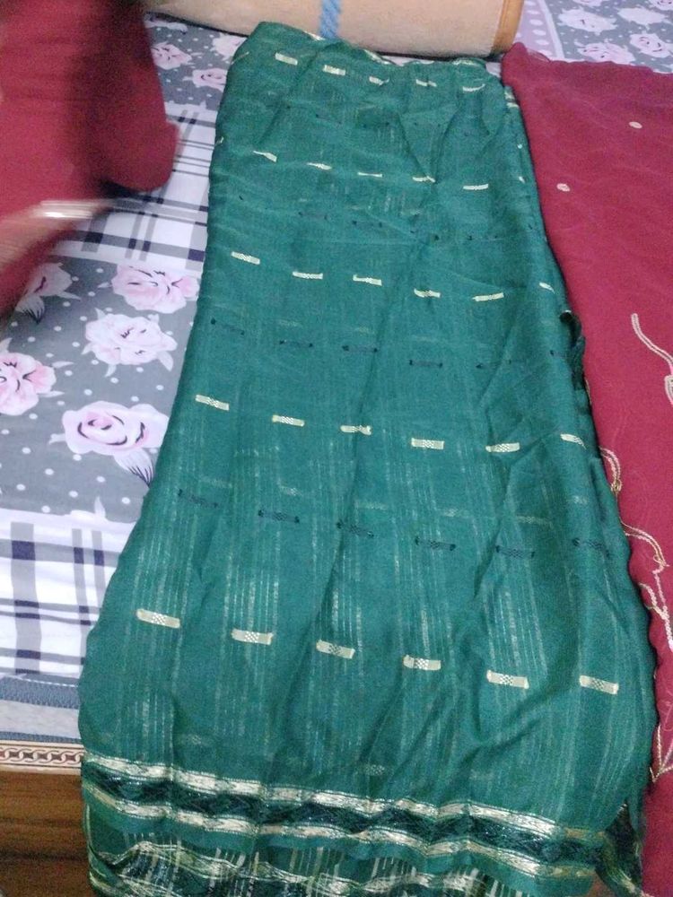2 Elegant Teal Saree