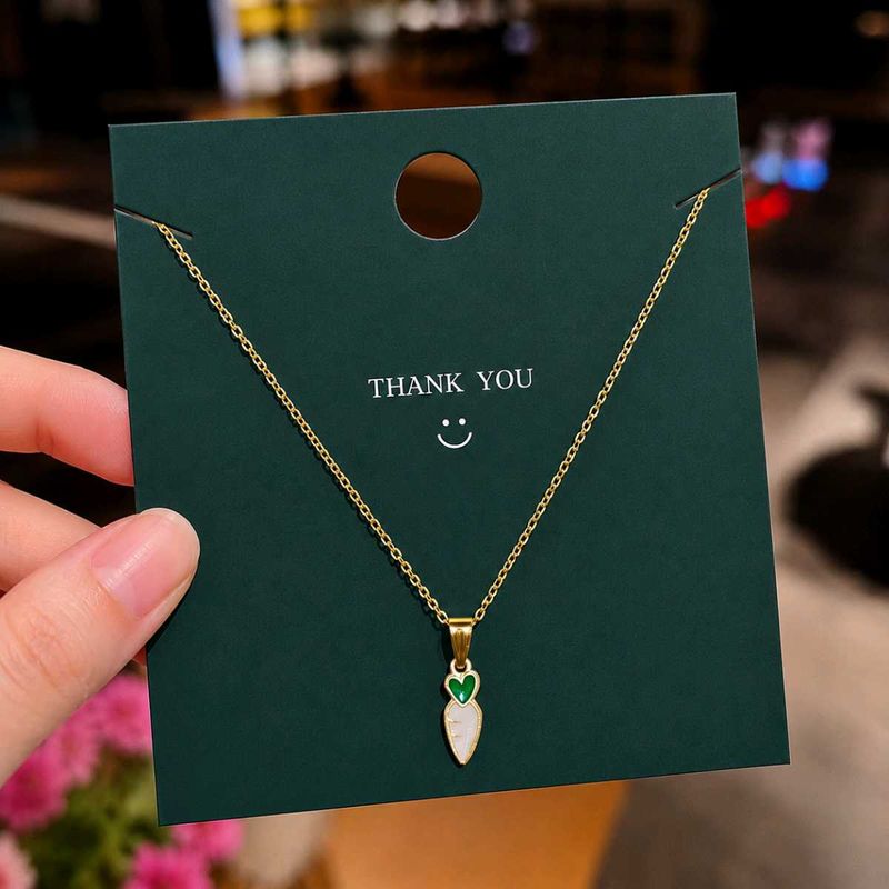 y2k Carrot Pendant Necklace
