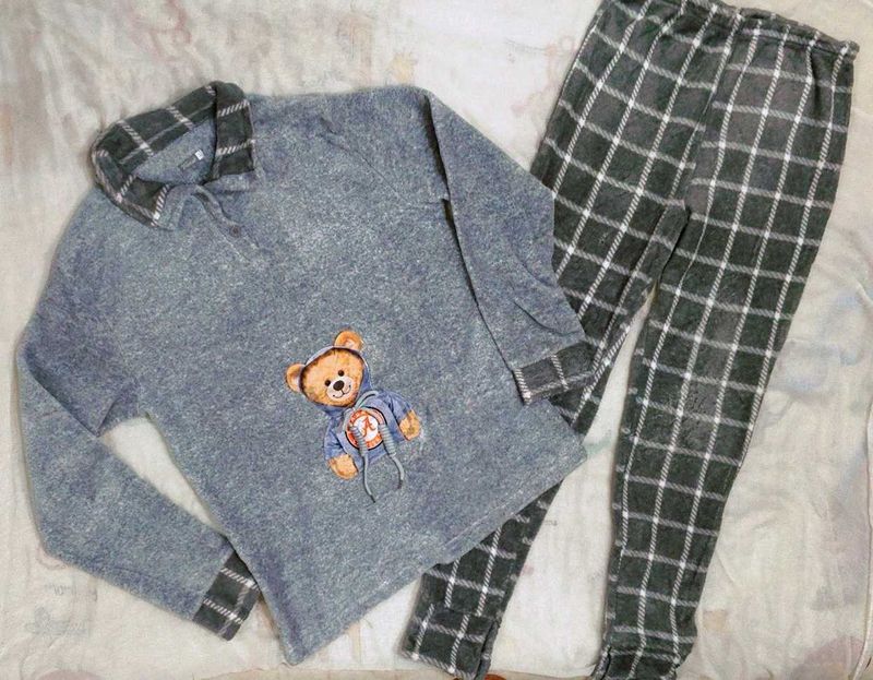 Cute Bear woolen payjama set
