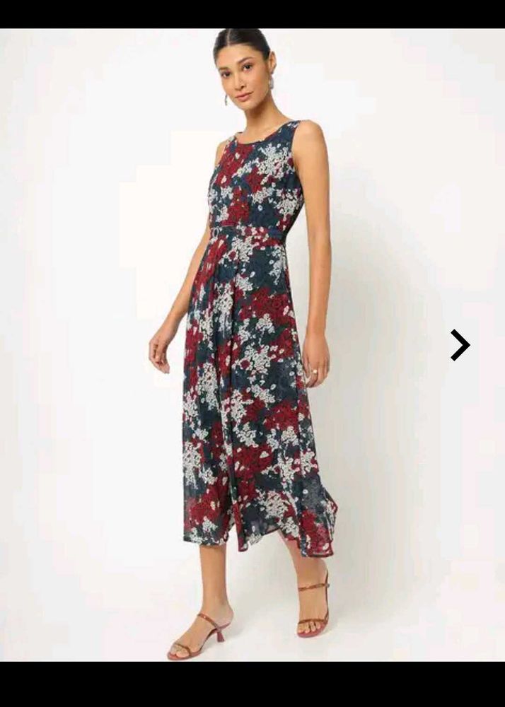 Chic Floral Print Midi Dress