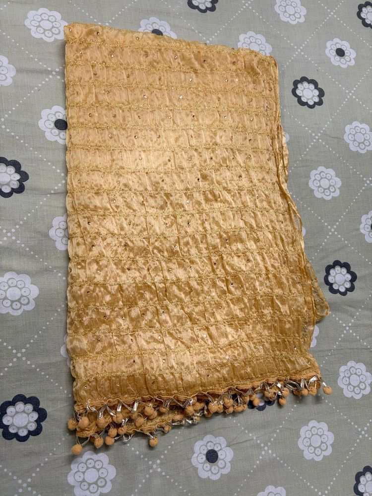 Vintage Y2K Golden Scarf