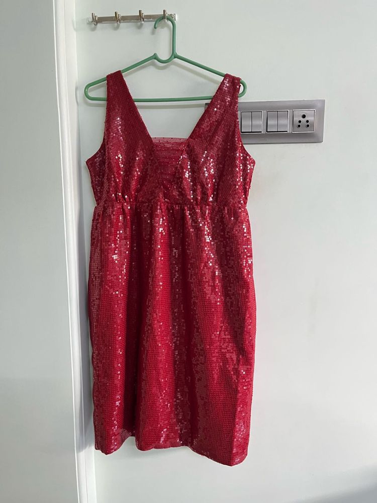Sparkling Red Sequin Dress