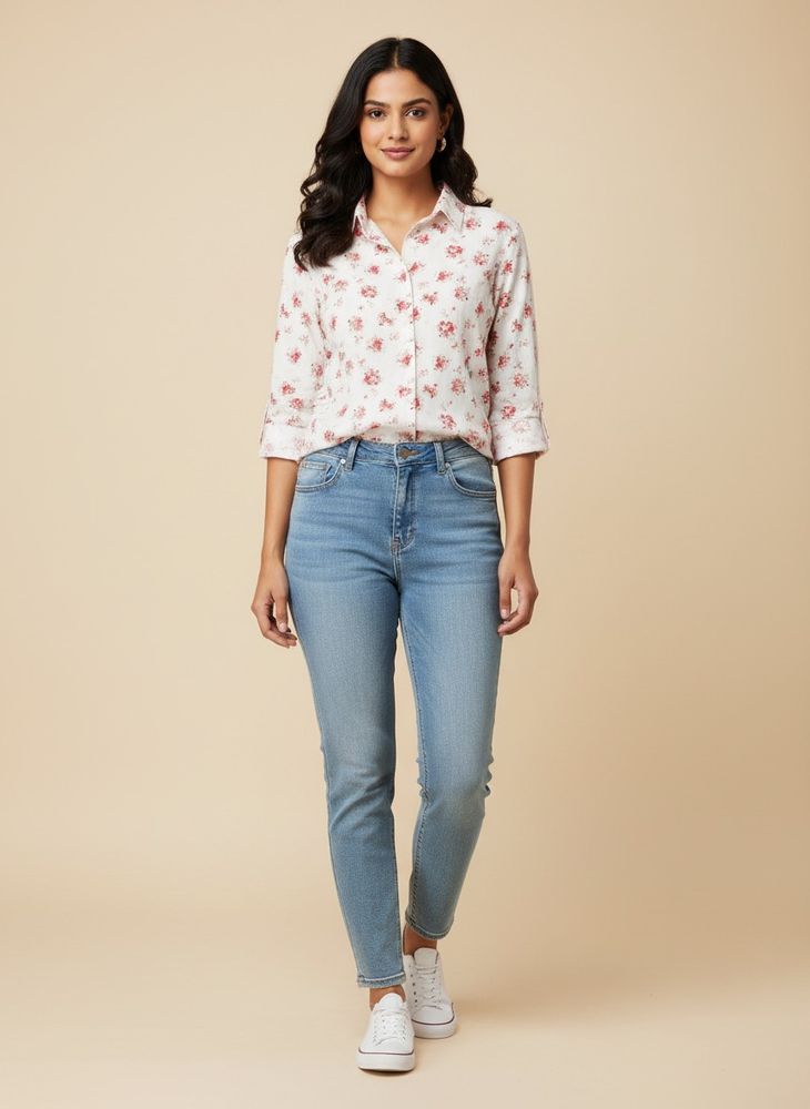 Floral Print Button-Up Shirt