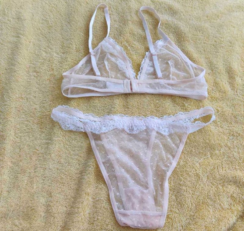 Sheer Lace Lingerie Set