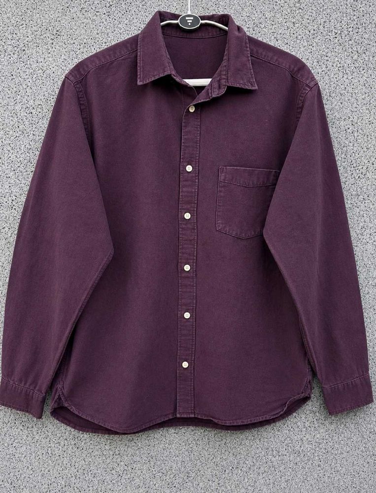 Burgundy Button-Down Shirt