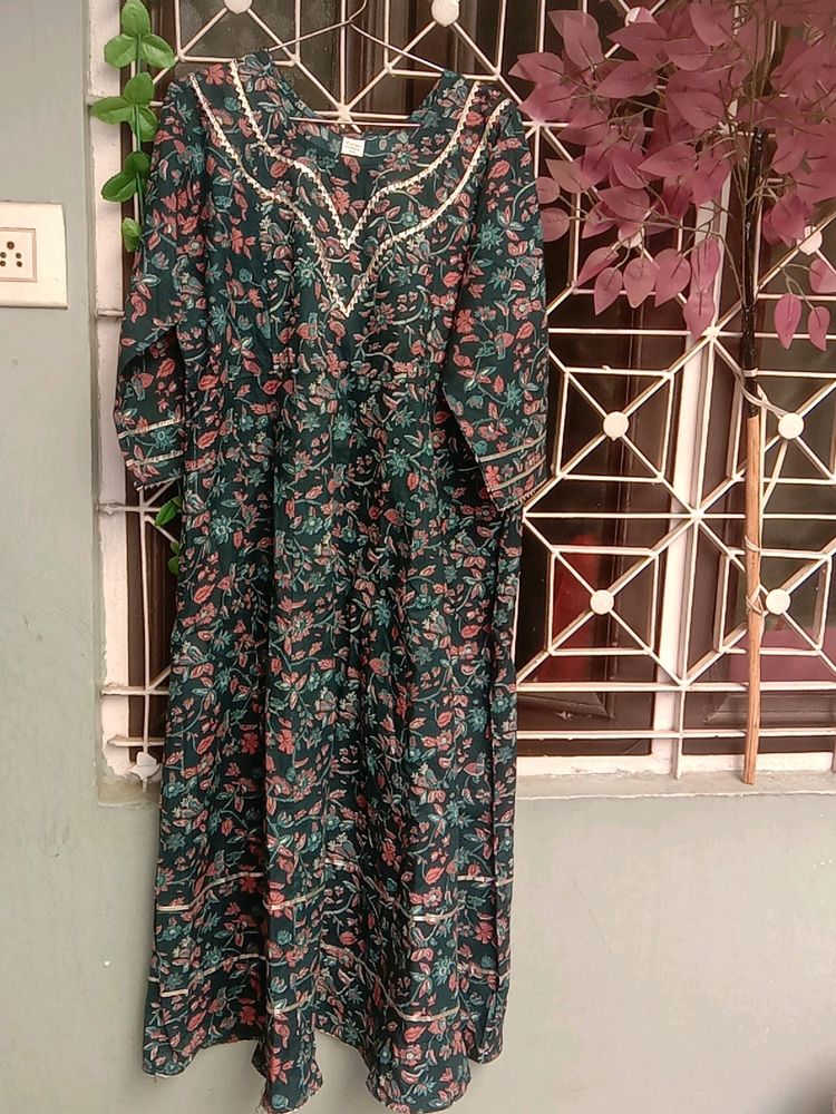 Women Cotton Kurtie A Shape