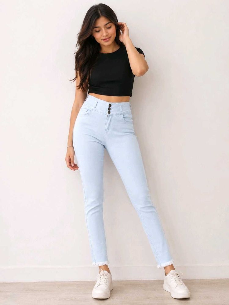 Light Wash High Waisted Jeans