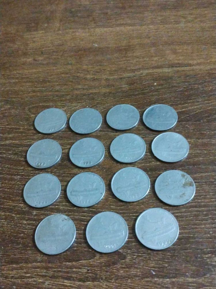 50 Paise Indian Coins (15) nos