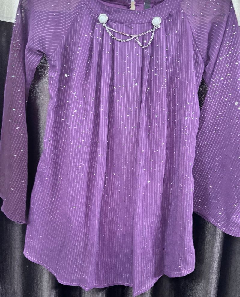 Elegant Purple Sparkly top