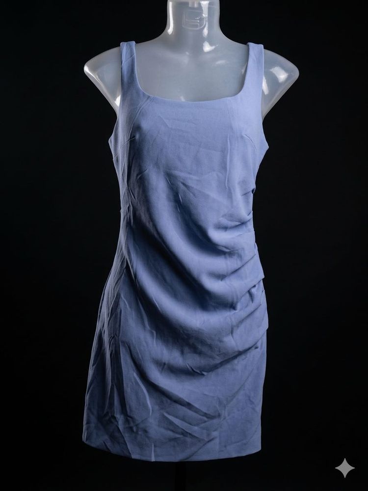 Light Blue Ruched Dress