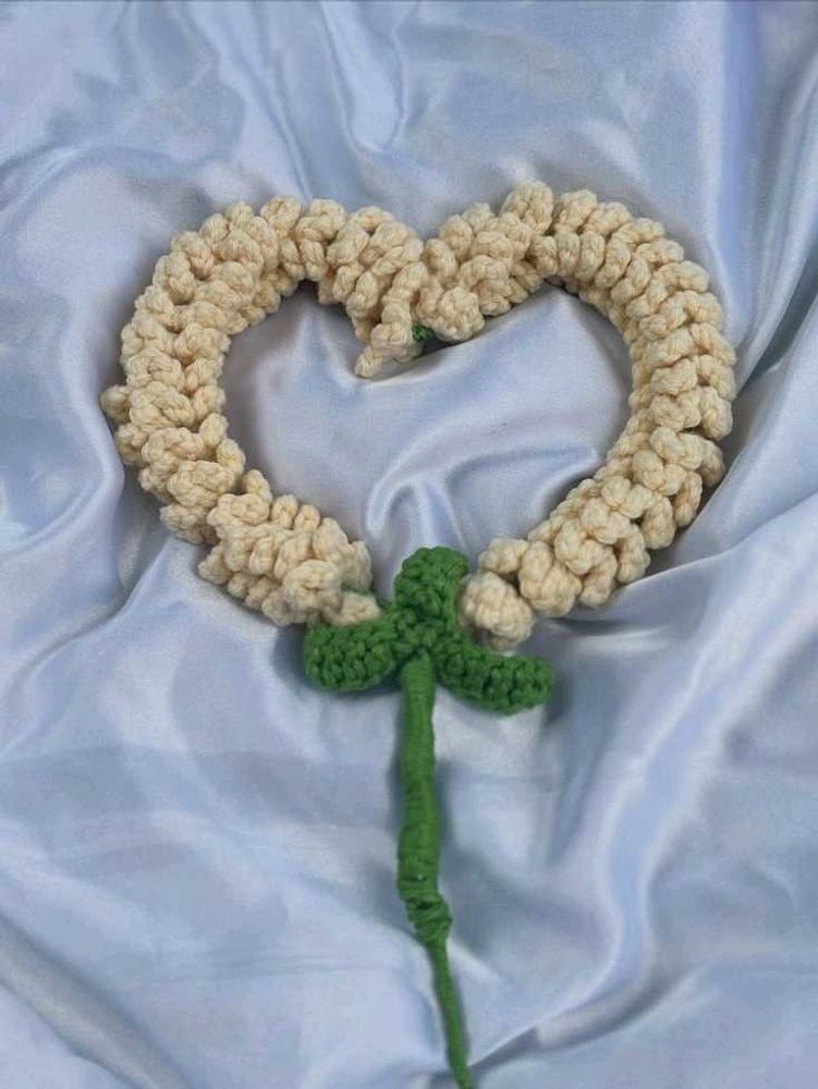 Crochet Heart Flower