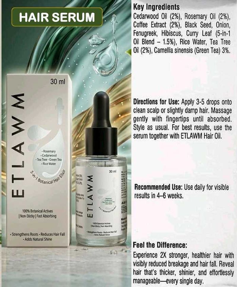 ETLAWM 5- in-1 Hair Elixir/ Serum