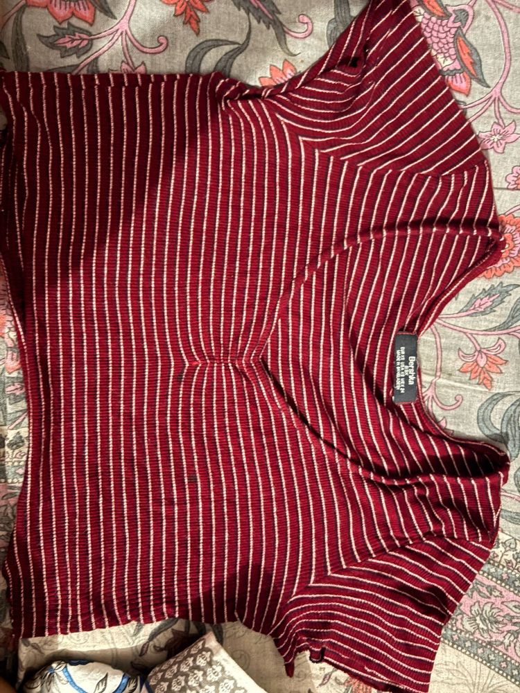 Striped Cropped Top