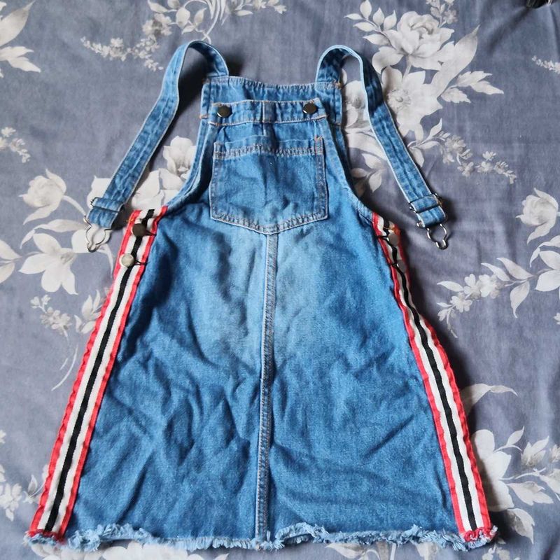 Cute Denim Pinafore Dress