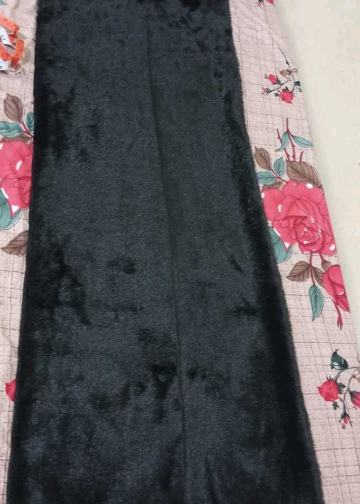 Fuzzy Black shining fur stole