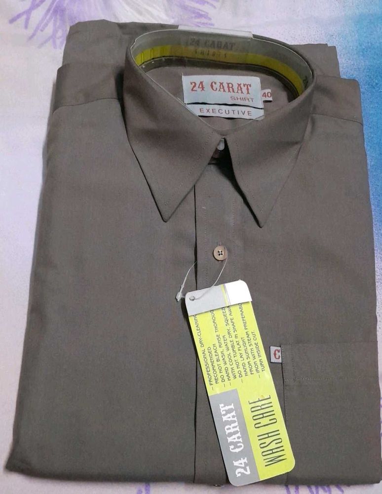 Cotton Coffee Brown Shirt