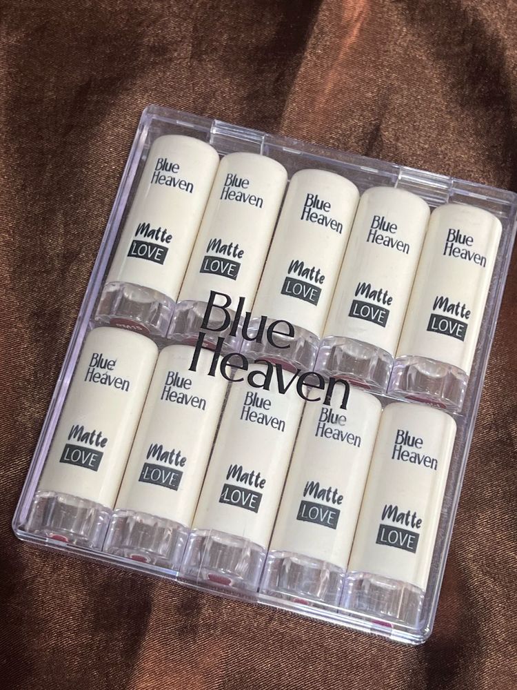 Blue Heaven Matte Mini Lipstick Set of 10